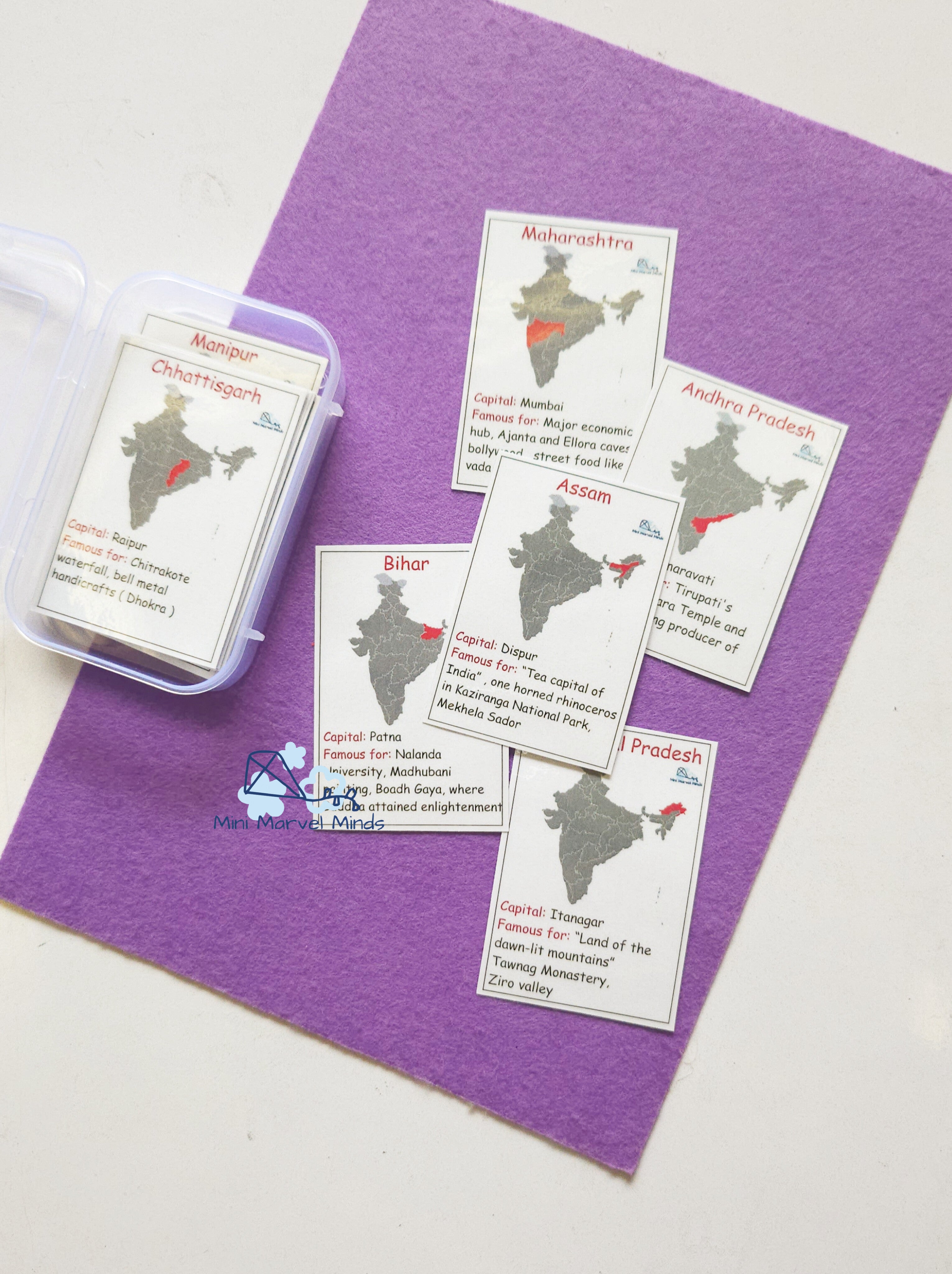 Indian States and Union territories Flash cards