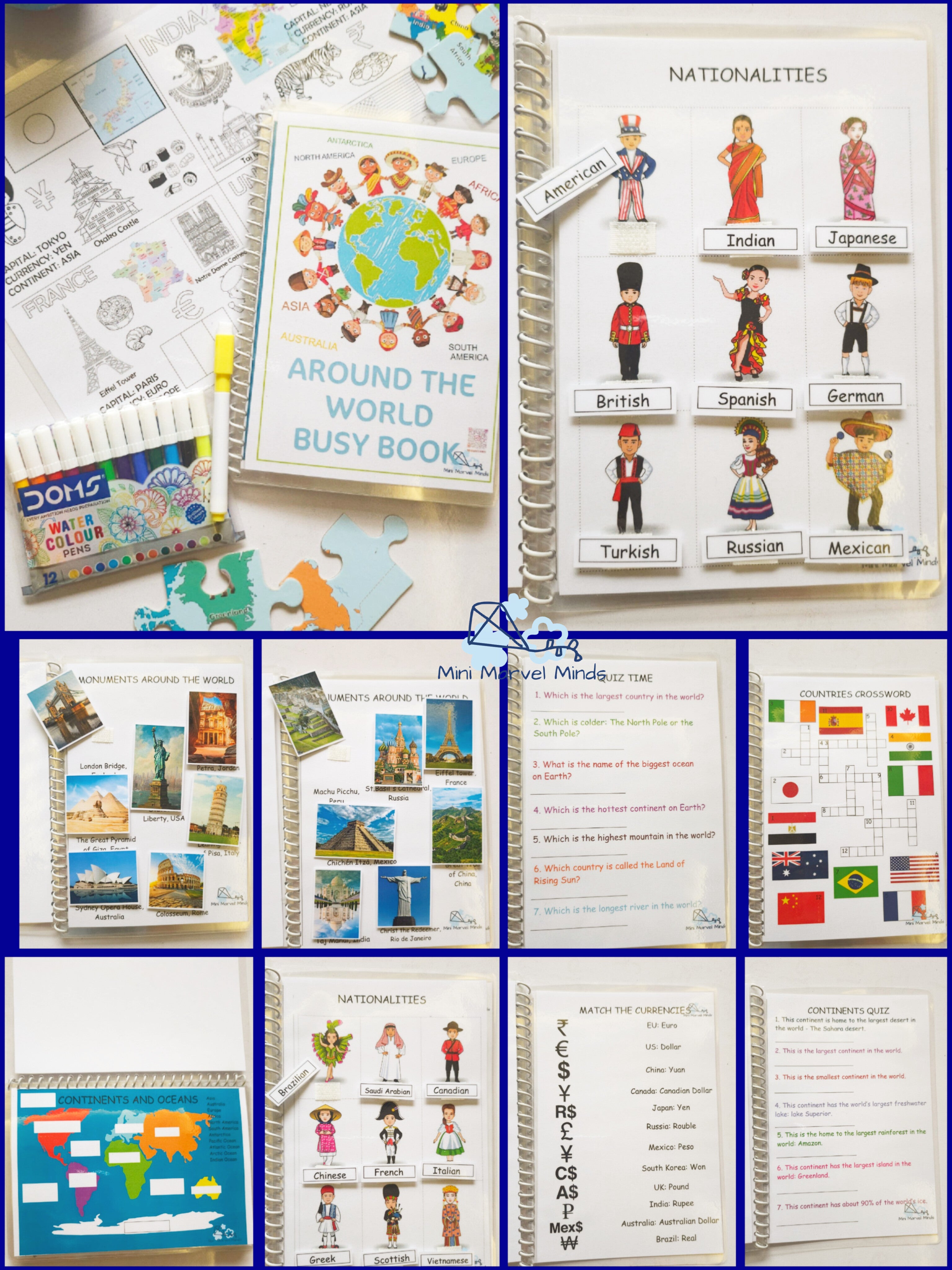 Around the World Busy Book