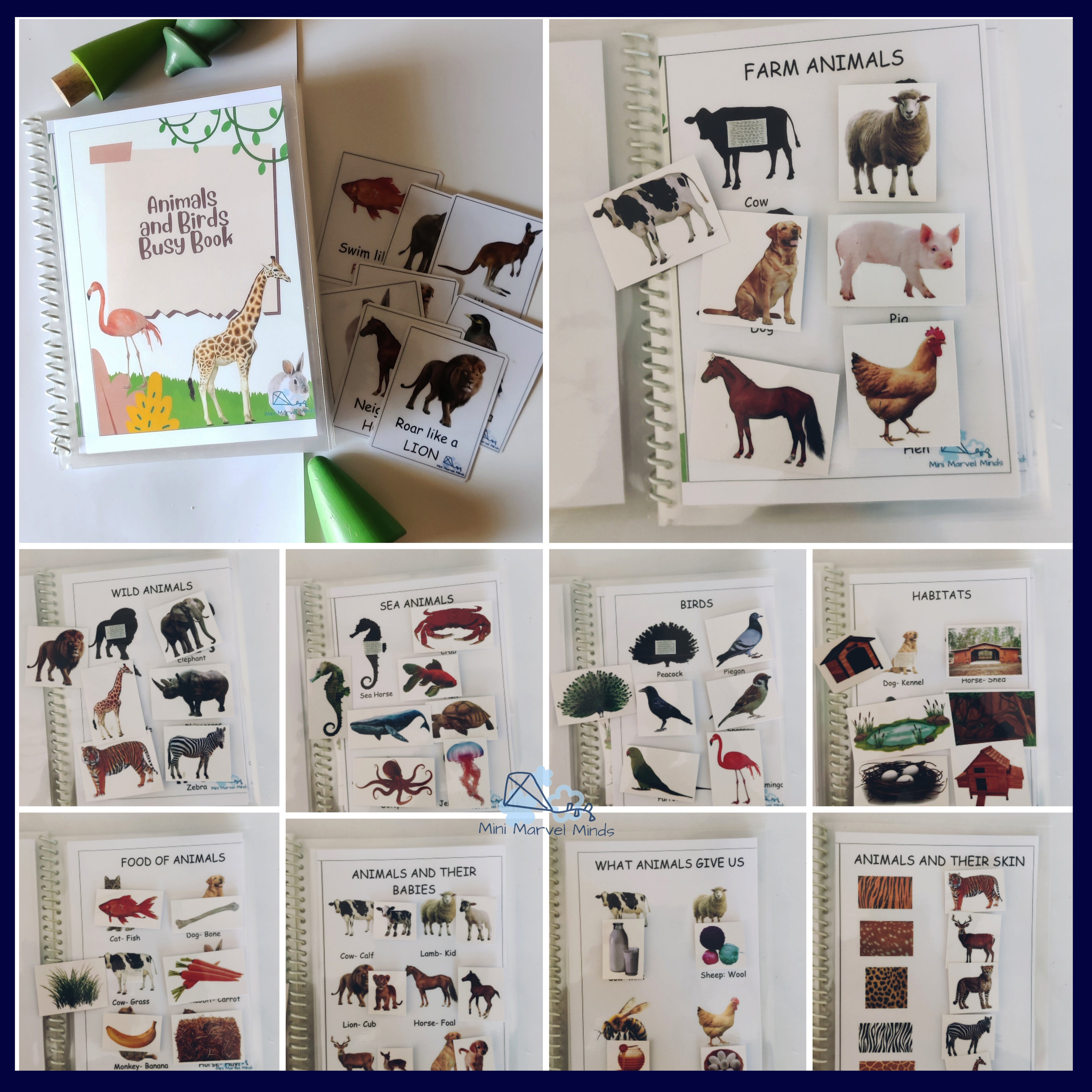 Animals and Birds Busy Book