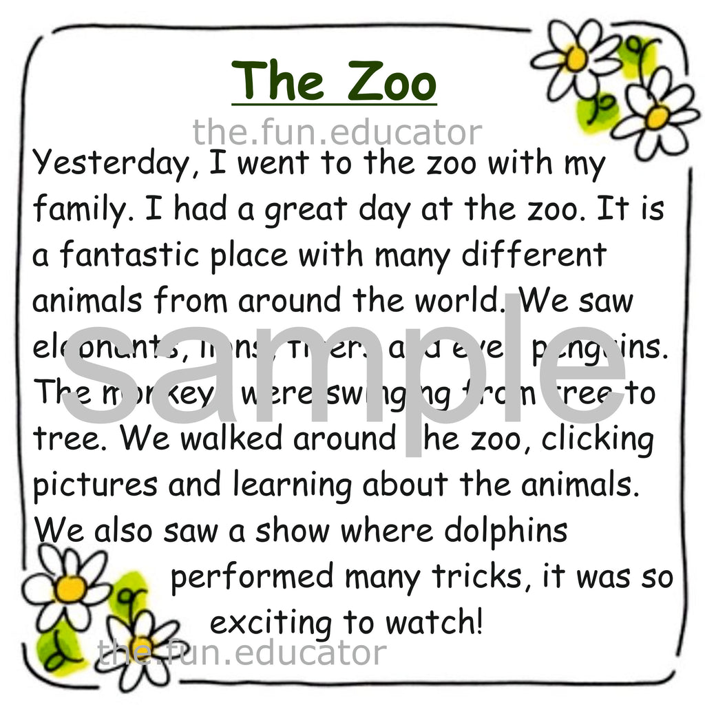 Short Paragraphs for reading