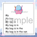 Reading Fluency CVC words paragraphs