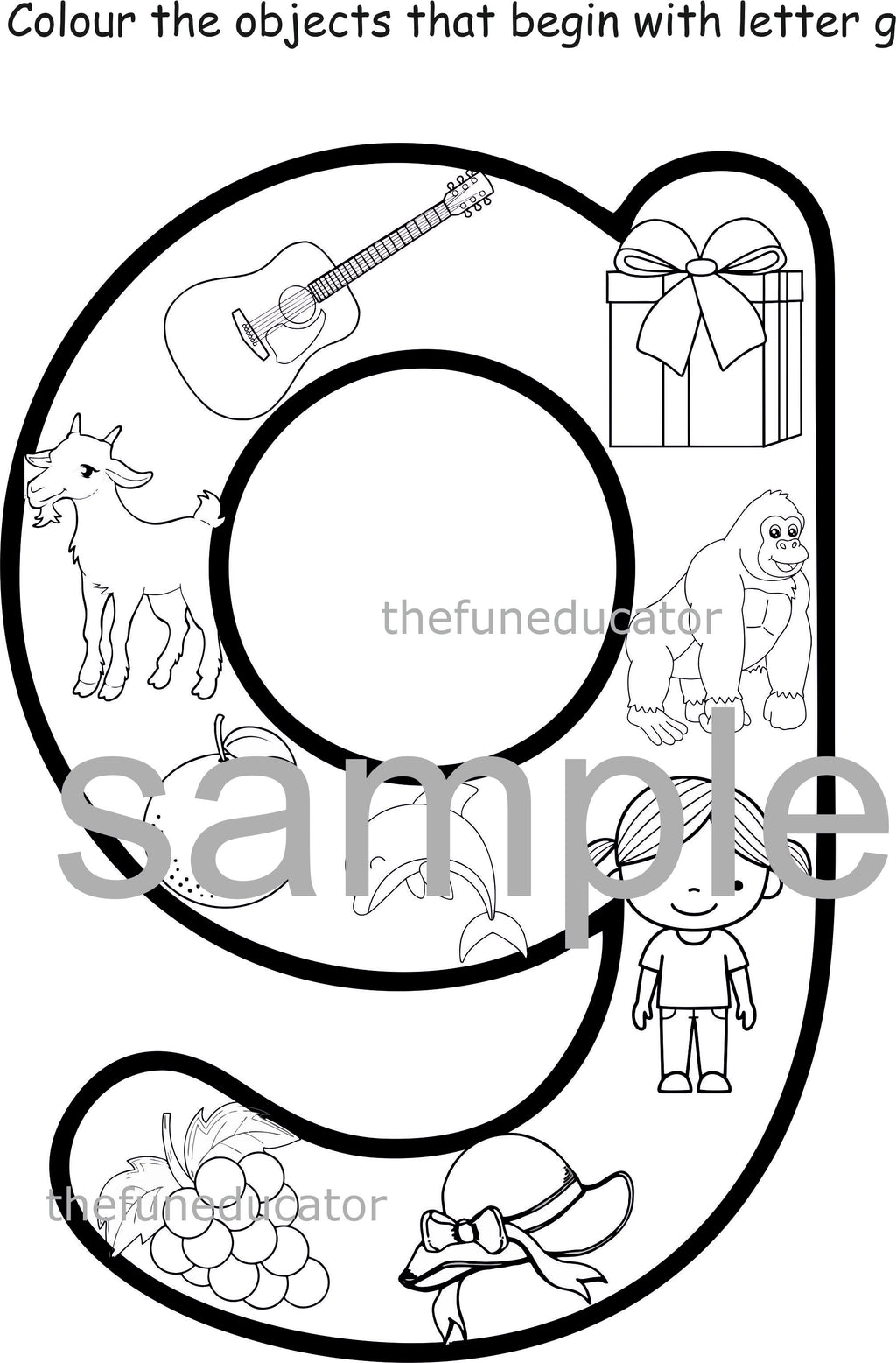 Beginning sounds Alphabets Colouring