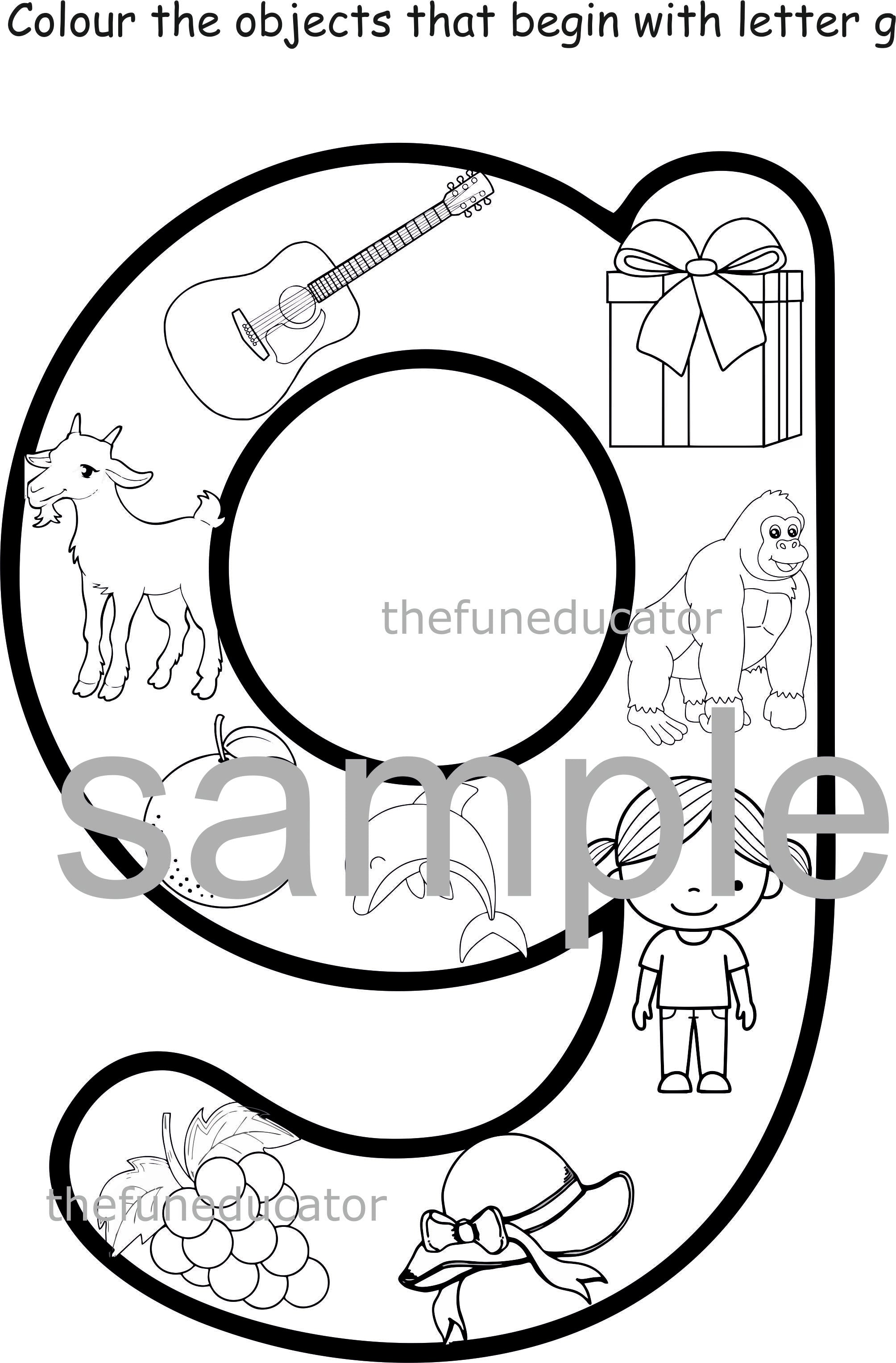Beginning sounds Alphabets Colouring