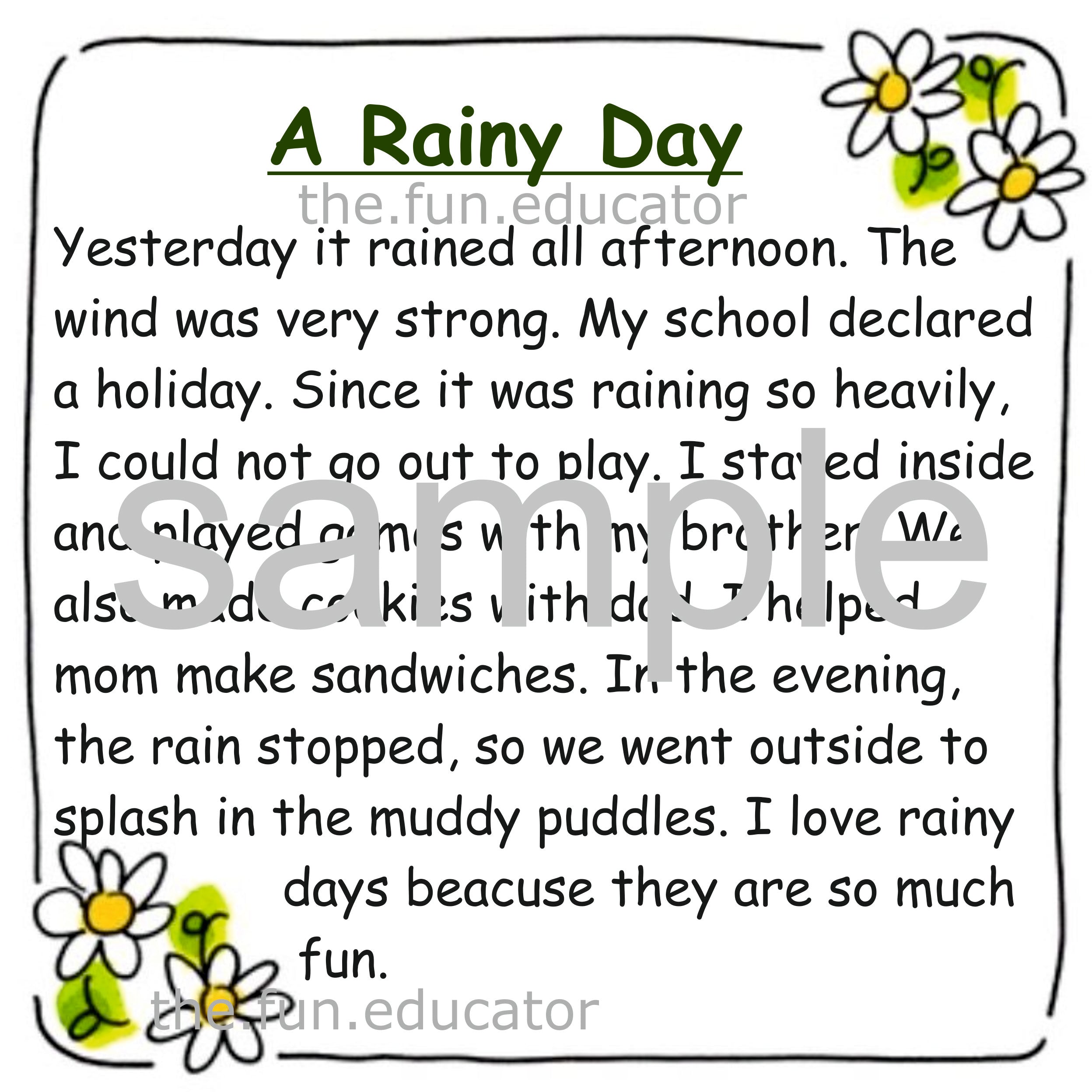 Short Paragraphs for reading