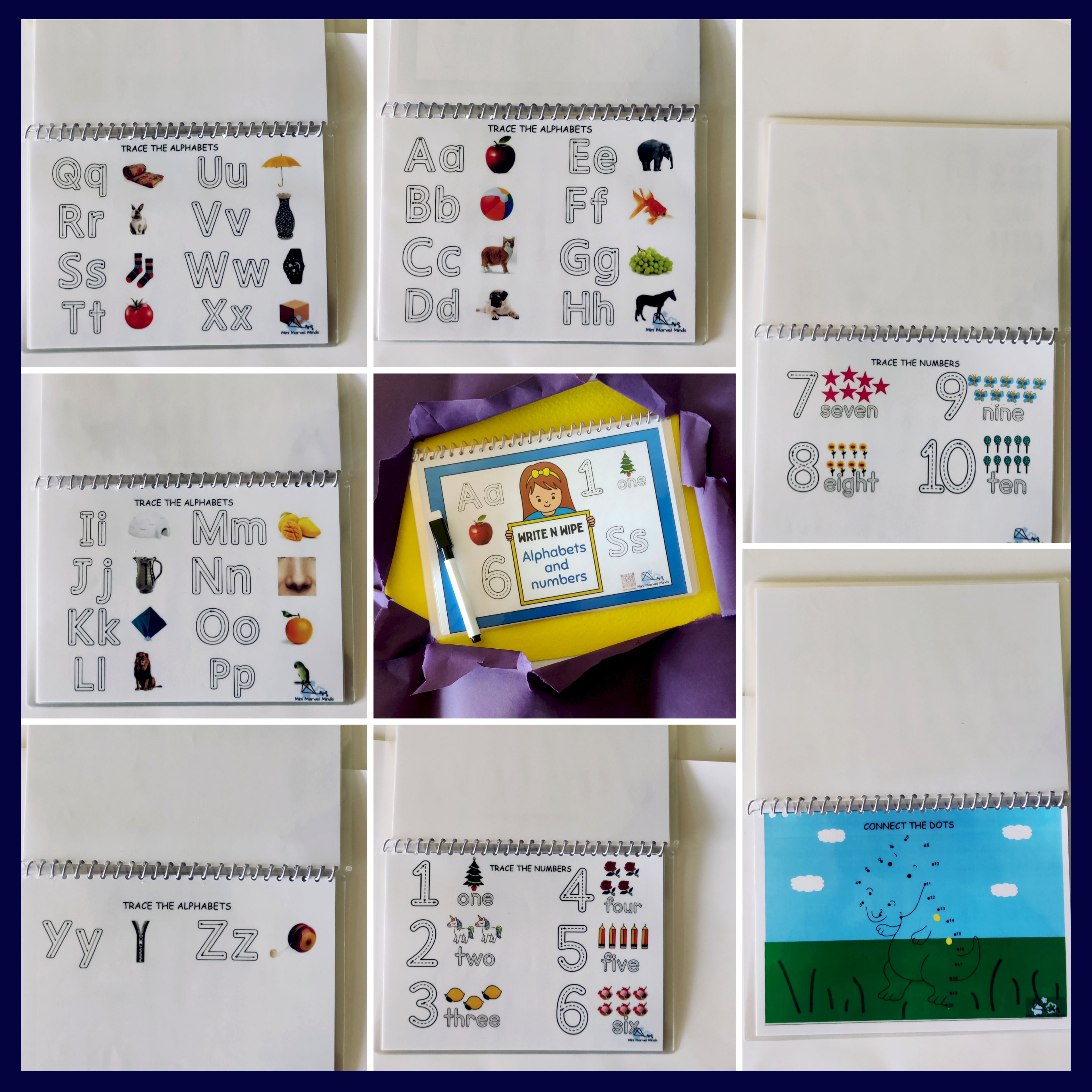 Write and Wipe Alphabets and Numbers book