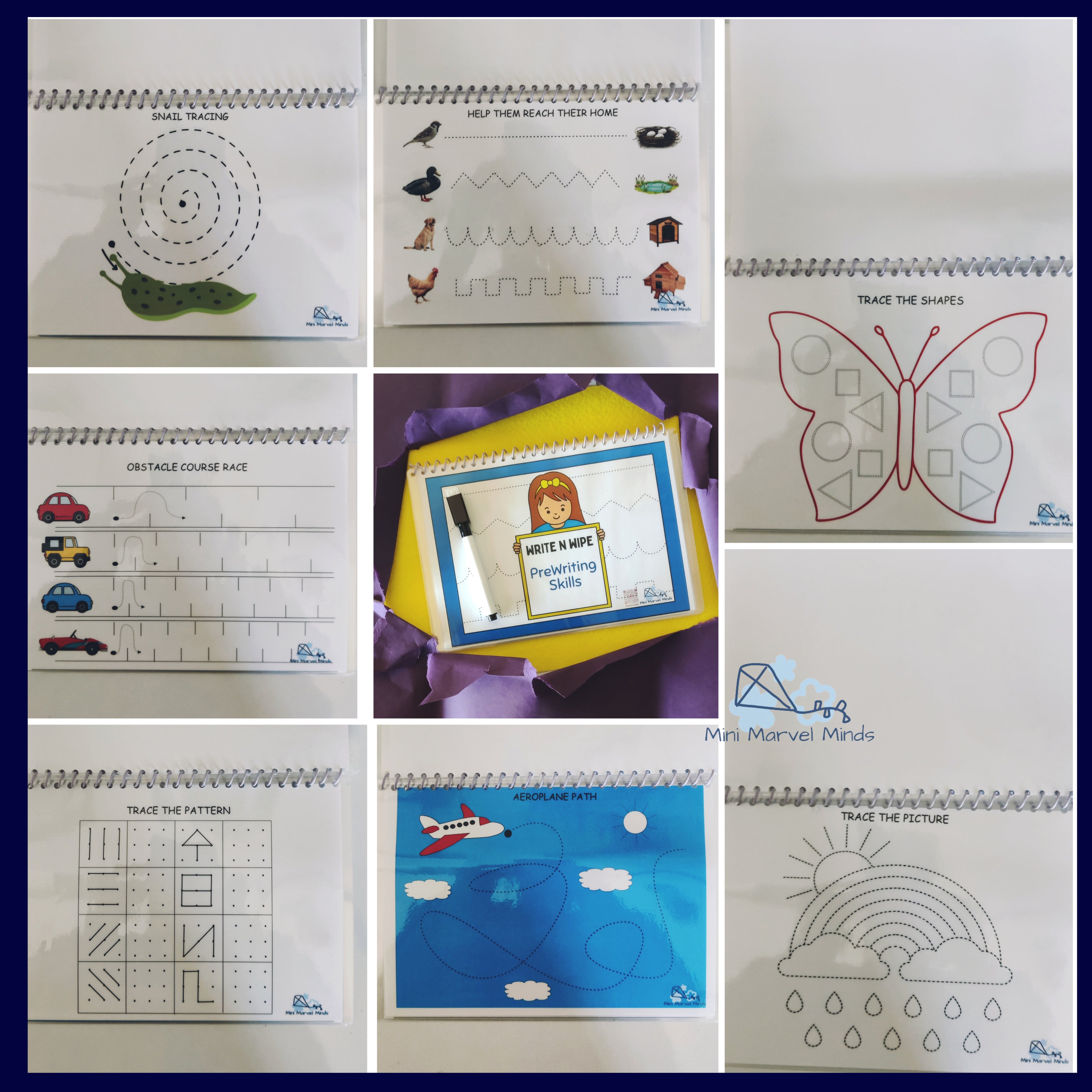 Write and Wipe Pre writing skills Book